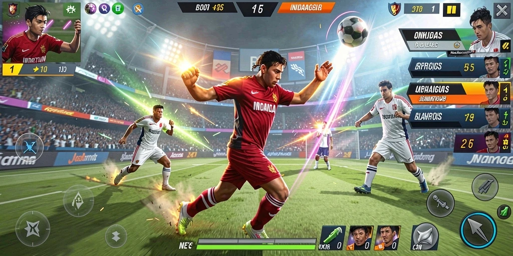 api5000 - Screenshot yang menunjukkan mode multiplayer dengan pemain berkompetisi.